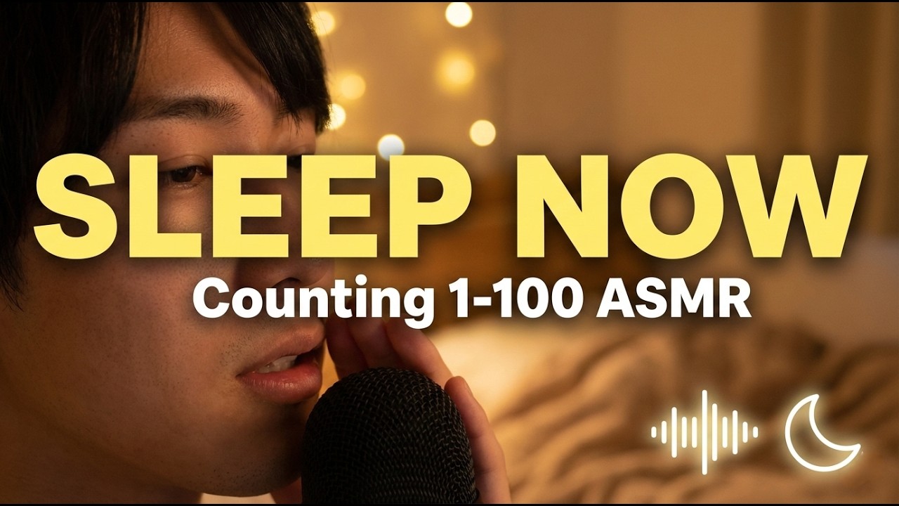 ASMR Counting 1 to 100 💤 Japanese & English Whispers | Deep Sleep Aid | My Clumsy English Practice