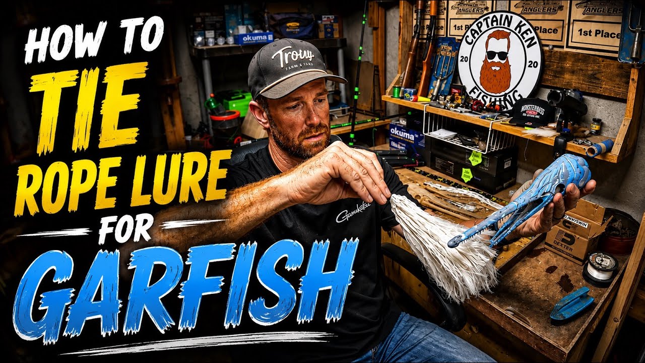 Longnose Gar | Rope Lure | How To Tie | NOT Alligator