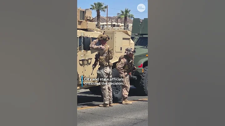 Active-duty marines deployed for Los Angeles anti-ICE protests