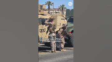Active-duty marines deployed for Los Angeles anti-ICE protests