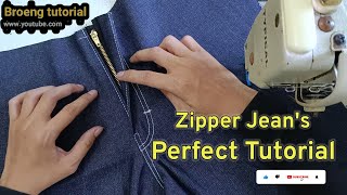 Cara Mudah Menjahit Resleting Celana Jeans