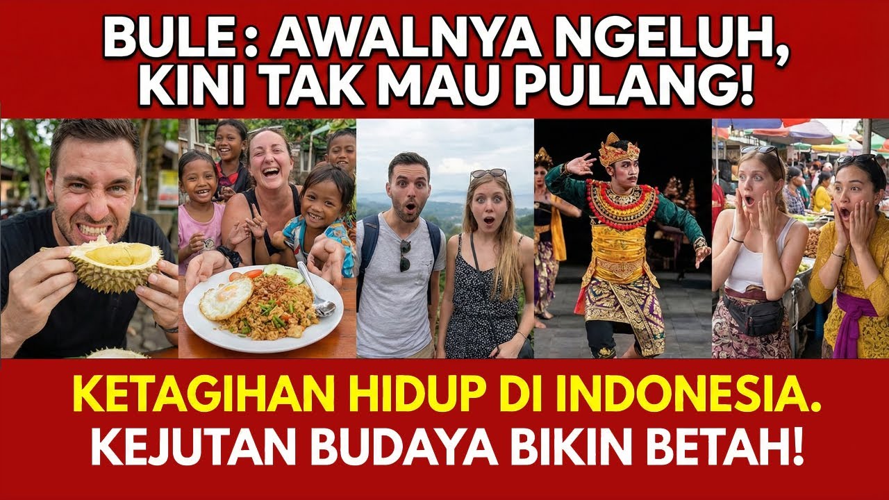 BULE: “AWALNYA KE SINI CUMA BISA NGELUH… EH, MALAH JADI KETAGIHAN HIDUP DI INDONESIA”