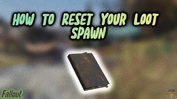 How To Reset Your item Spawn In Fallout 76