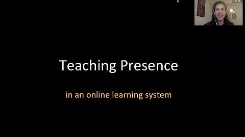 Teaching Presence in an Online Learning System