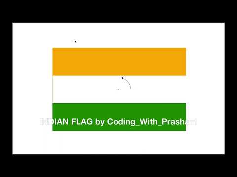 How make a  INDIAN FLAG using Python by  Coding_With_Prashant