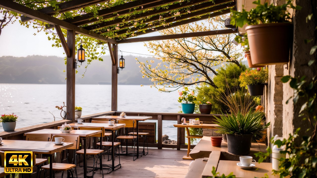 Атмосфера кофейни Lakeside ☕ Фортепианная музыка для учебы, работы и успокоения ума