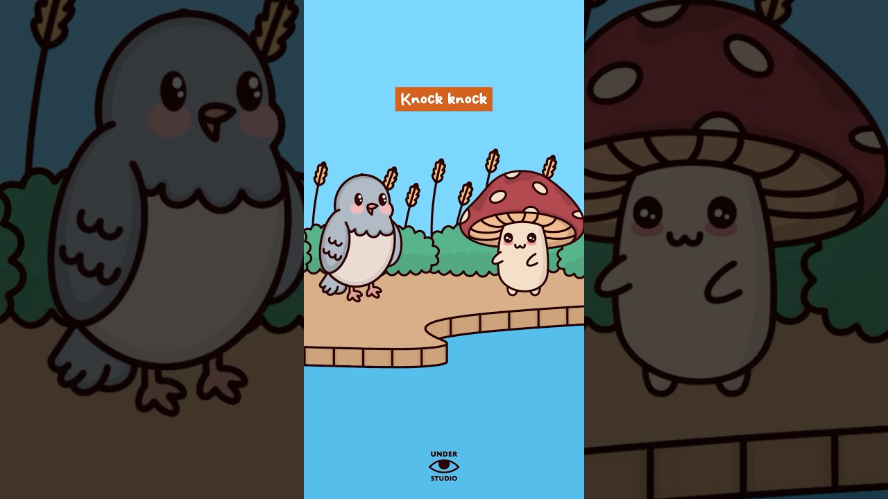 Knock Knock 🐦 Mushie & Birdie | Jokes Animation Meme | Original Audio: @Edsta