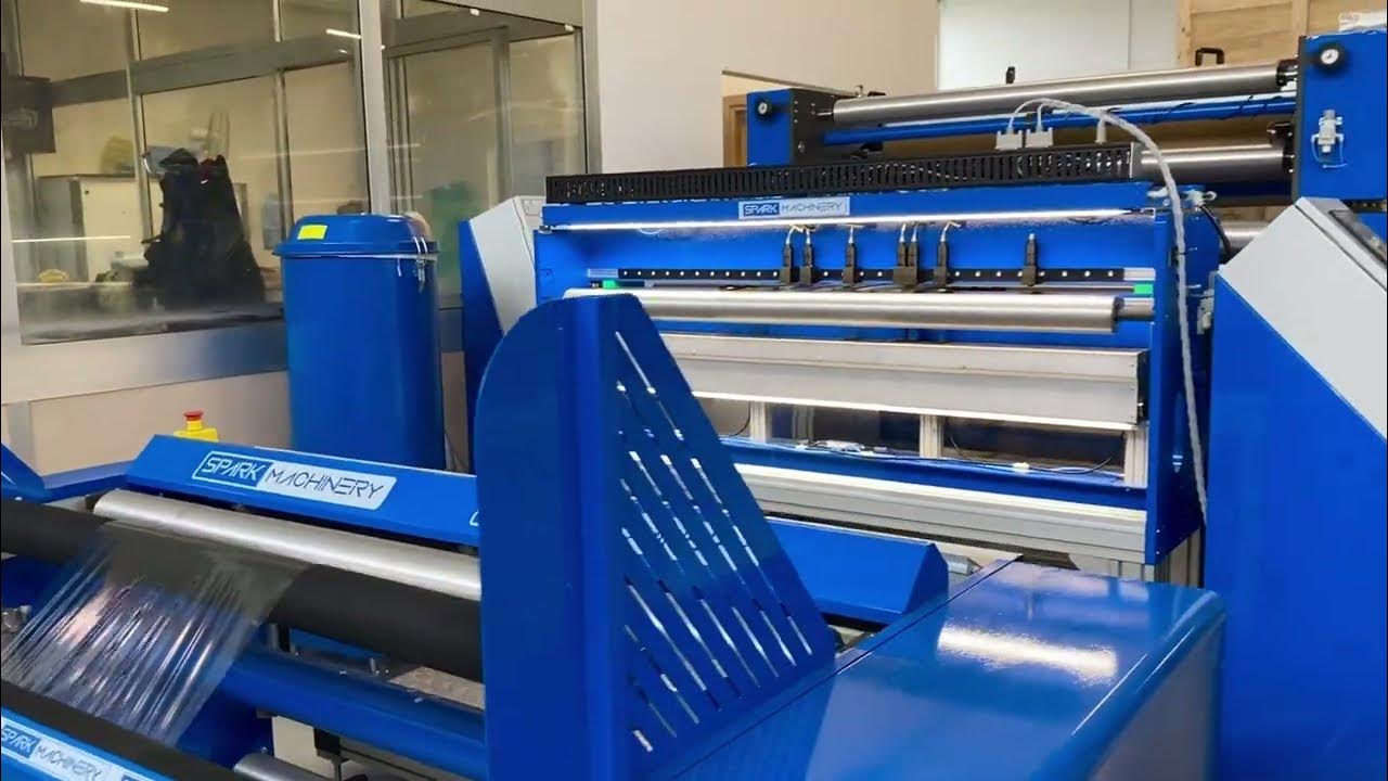 UnwinderRewinder with both a micro and a macro perforator for plastic