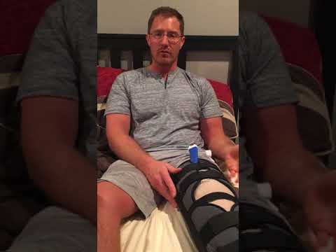 Patella realignment surgery recovery day 2