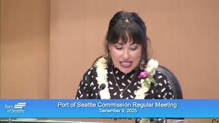 Port of Seattle Commission December 9, 2025 1200pm