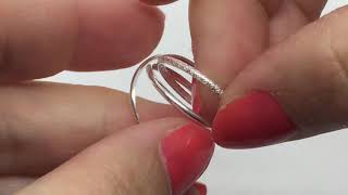 Fine Bague 3 Anneaux Liés En Argent Massif Thanina Bijoux