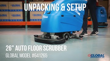 641265 Global Industrial Floor Scrubber Unpacking & Setup