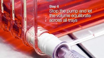 Aseptic cell culture scale up using Nunc Cell Factory System, tubing set and peristaltic pump