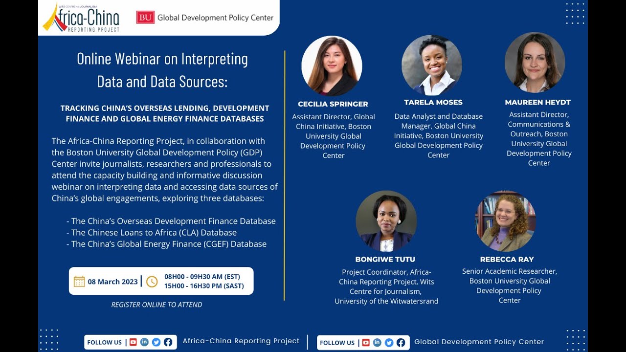 Tracking China’s Overseas Lending, Development Finance and Global Energy Finance Databases