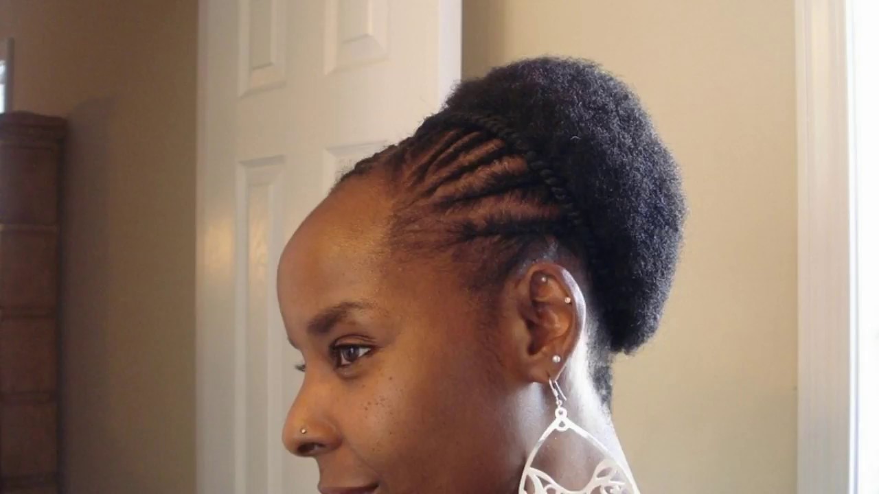 How To Grow Natural Hair In Cornrows - YouTube