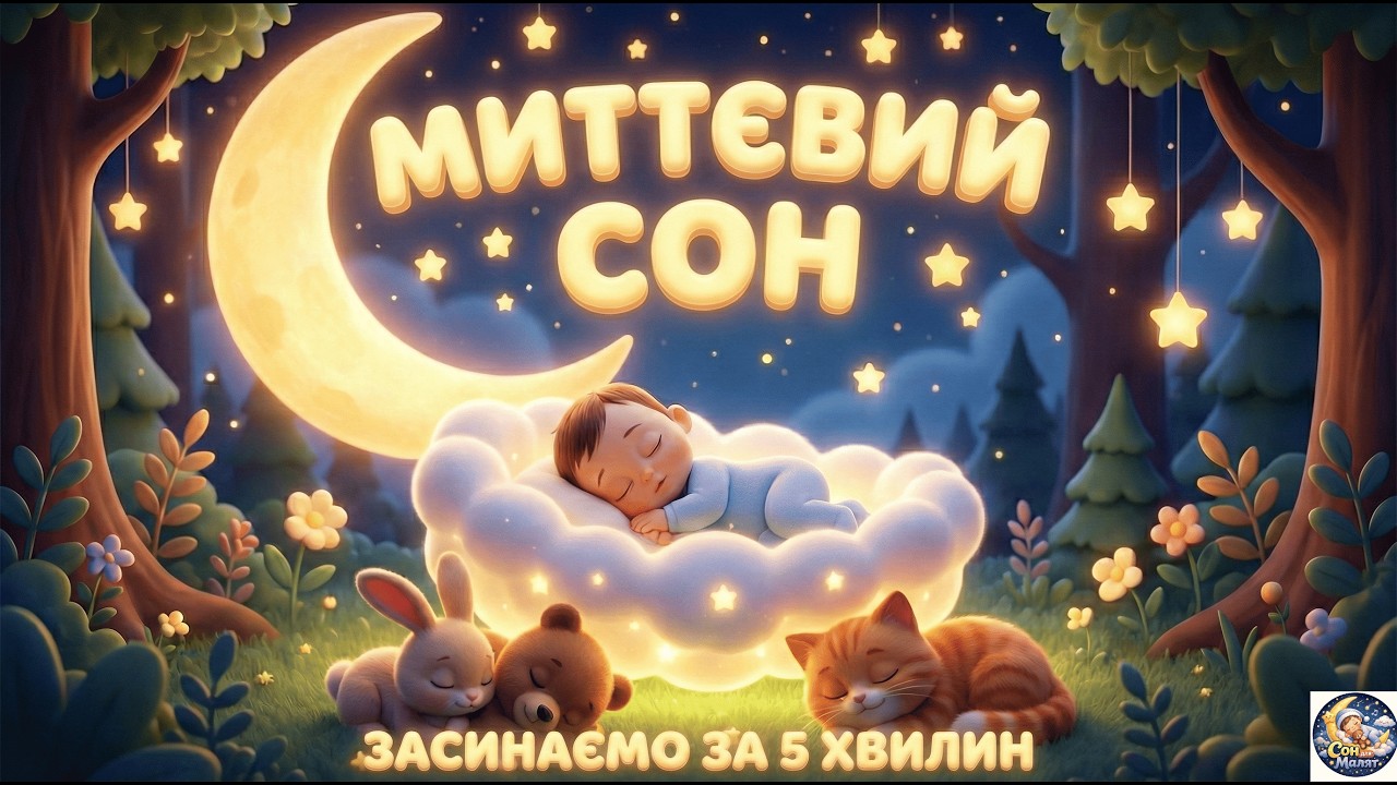 🔴 МИТТЄВИЙ СОН! 🌙 Найніжніша українська колискова для малят. Засинаємо за 5 хвилин!