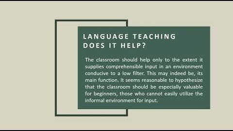 LANGUAGE TEACHING AND EXPOSURE VARIABLES