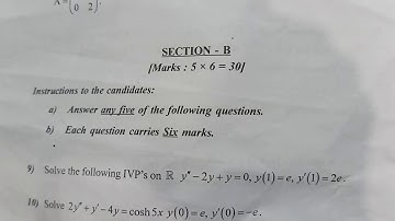 MSC maths(DR.B.R.AOU)  (differential equations ) previous year question paper