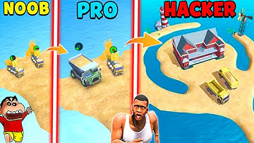 SHINCHAN NOOB VS PRO VS HACKER IN Idle Island Builder with franklin & chop | Dream Squad Op