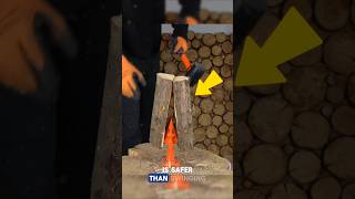 Easy Wood Splitting Technique 🔨🔥