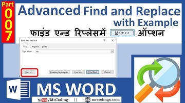 MSWORD-007-Advanced Find and Replace in Home Tab | Hindi | MS Word Tutorial for Beginners