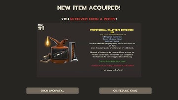 Crafting Professional Killstreak Kritzkrieg Kit!