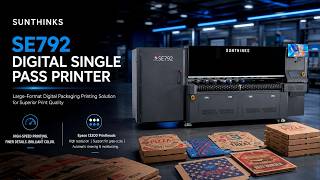 How to Print Pizza Boxes with a Single Pass Digital Printer | Sunthinks SE792.