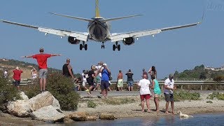 Skiathos Airport. - Starts, Landings, Aircraft Blast.
