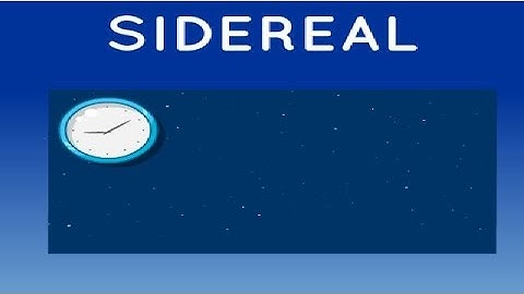 Sidereal