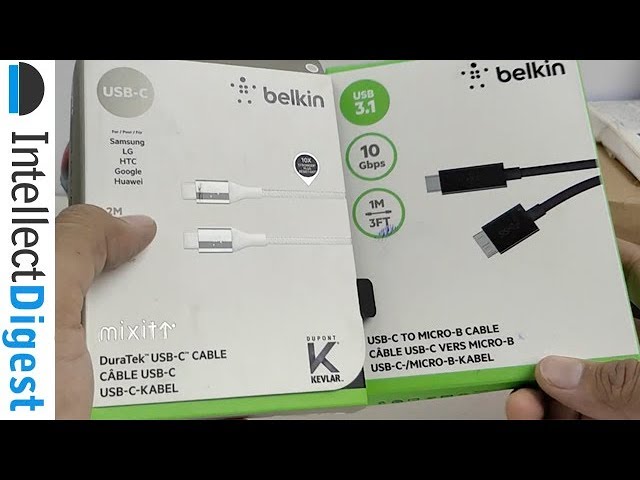 Belkin Mixit USB-C to USB-C and USB-C to Micro-B Cables Unboxing
