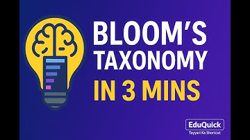 “Bloom’s Taxonomy Explained in 3 Minutes | EduQuick”