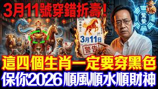 倪海廈預言警告：3月11號必看！4生肖穿黑色，4種人穿白色，保你2026馬年翻天覆地#倪海廈 #黃帝內經 #養生 #國學 #易經 #驚蟄 #開運 #招財 #補財庫 #中醫 #風水 #2026運勢 screenshot 4