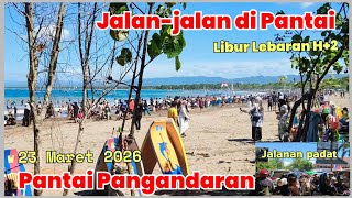 Kendaraan Padat Merayap di Pantai Pangandaran | Liburan Lebaran H 2