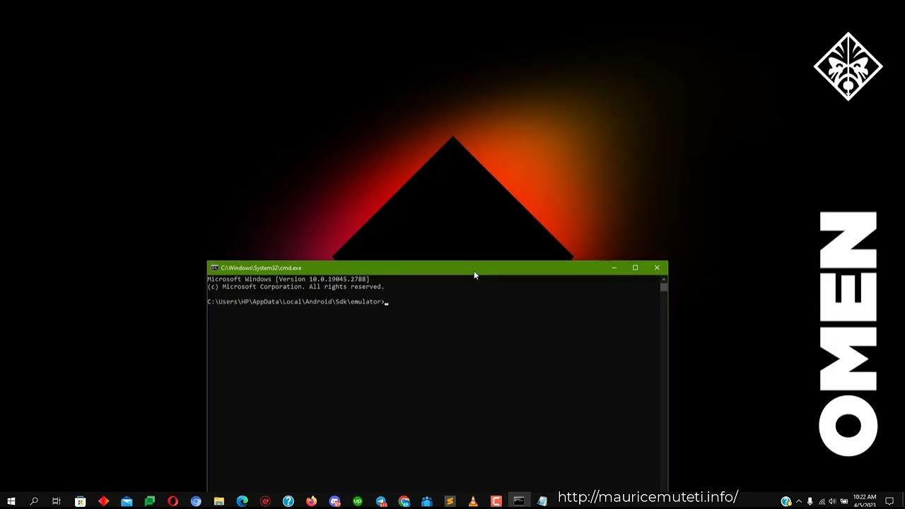 How start android studio emulator from the command line windows 10