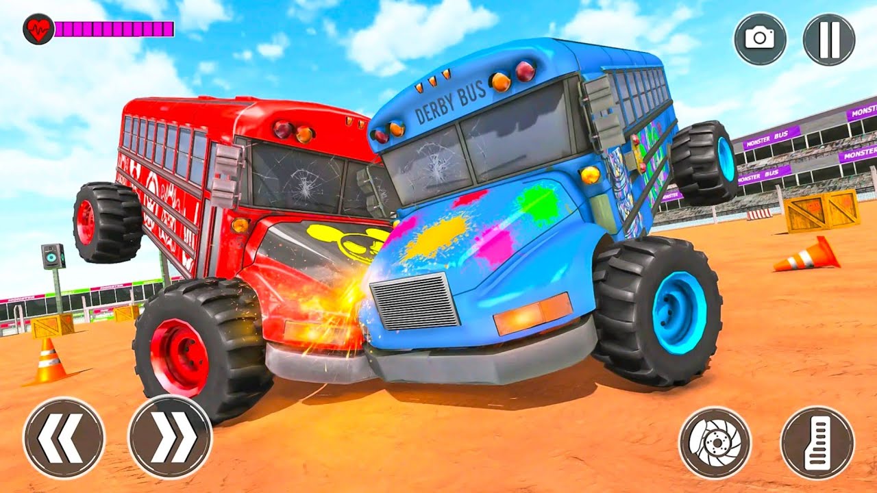 Ultimate Monster Bus and Monster Truck Demolition Simulator - Android Gameplay.