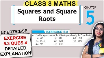 Class 8 Maths ex 5.3 q 4 | Chapter 5 Squares and Square Roots | CBSE 8th Class Maths NCERT Solutions