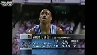 Antawn Jamison \& Vince Carter Full College Highlights vs Duke (1998.03.08) - 38 Pts Combined