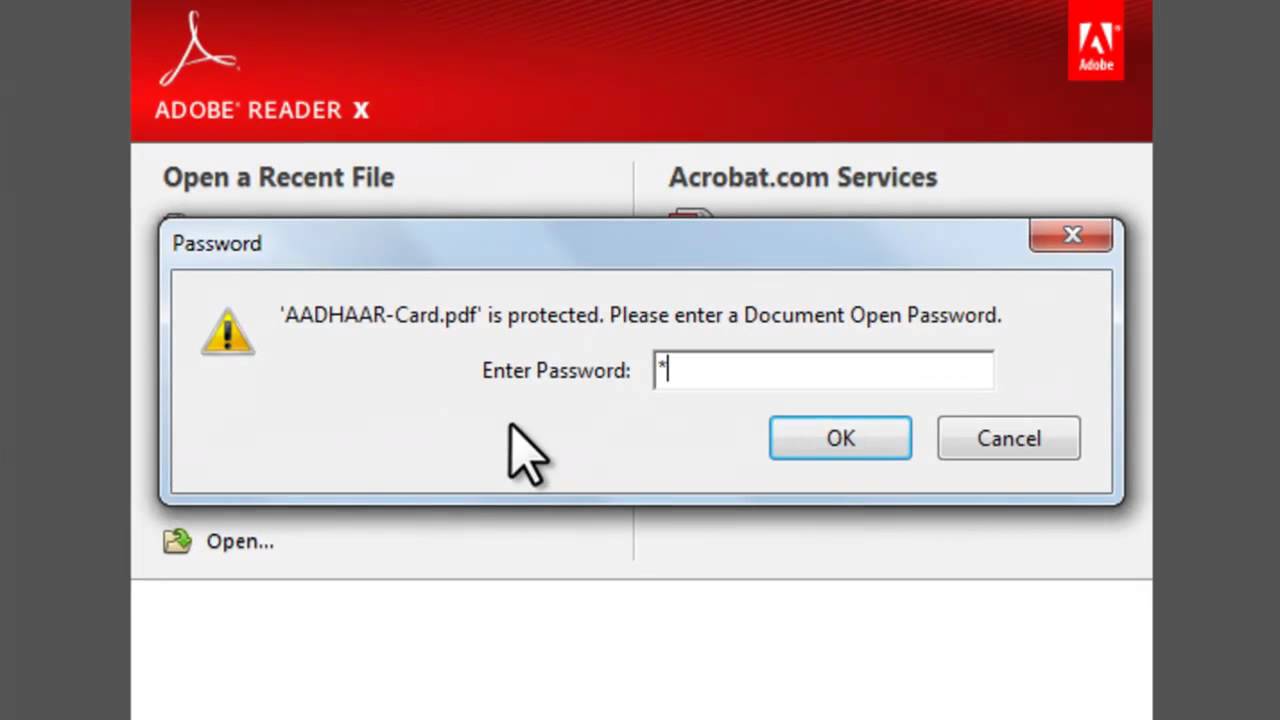 AADHAAR Card PDF Password - YouTube