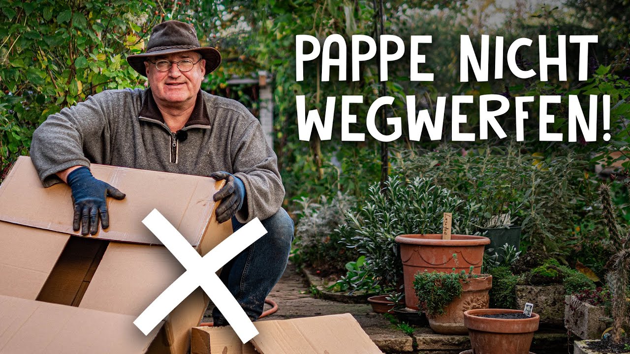 Pappe im Garten einsetzen! 📦 - mit alten Kartons ein Blumenbeet anlegen