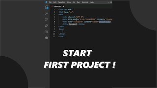 Start First Project HTML 🎉 |  html tutorial for beginners | web development |  introduction to html