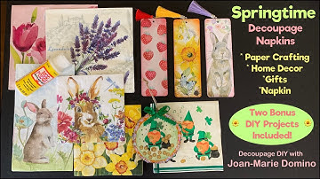 DECOUPAGE NAPKINS with 2 “BONUS” DIY PROJECTS / SPRINGTIME MOD PODGE / Surprise Announcement!