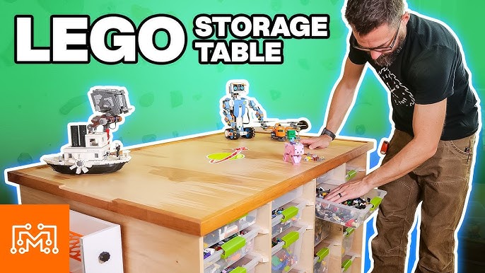 Easy IKEA hack: LEGO table & storage (folds up!)