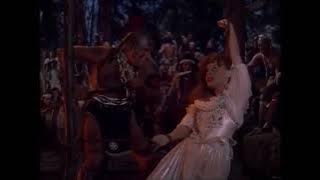 Paulette Goddard in a corset and undergarments - Unconquered (1947)