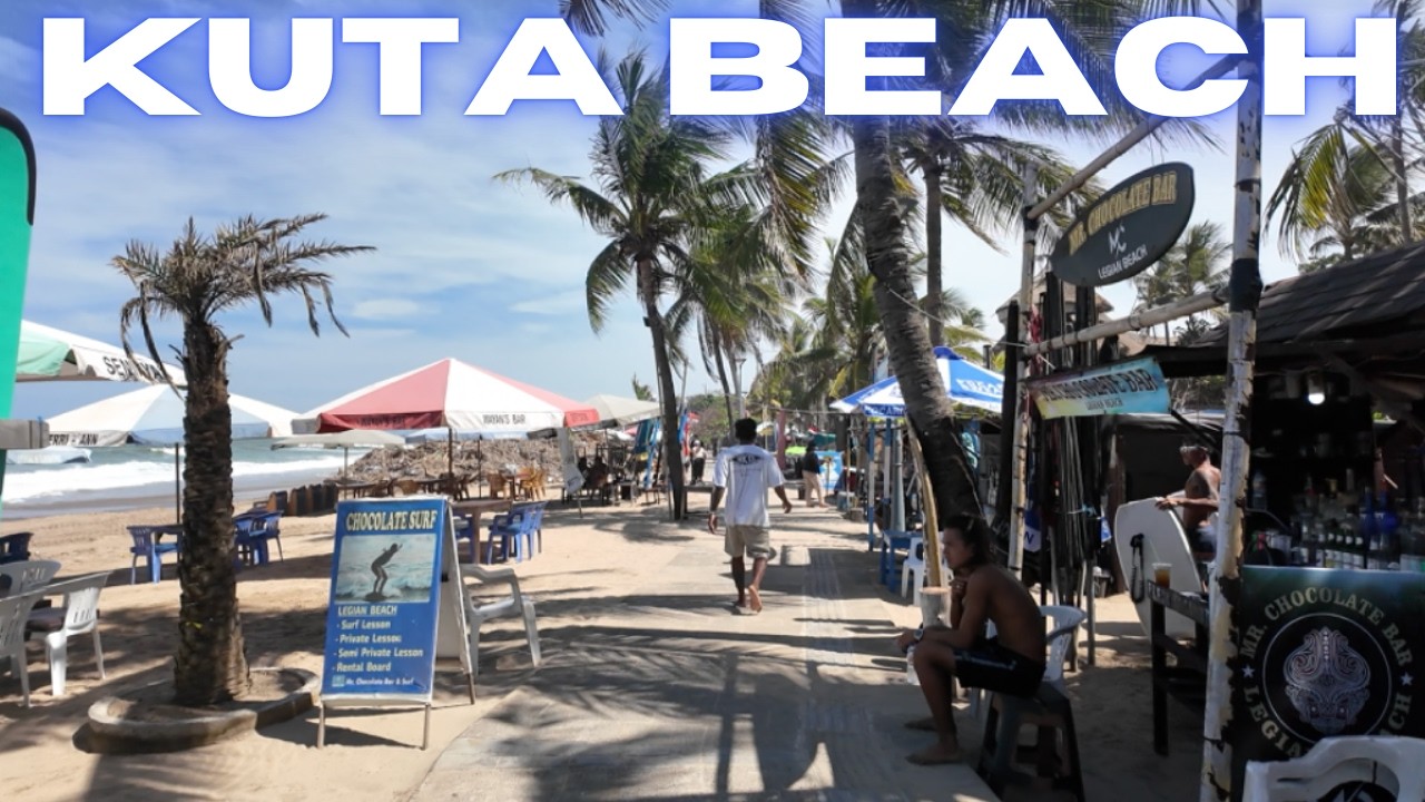 Kuta Beach Bali Indonesia Tour 2026 4K