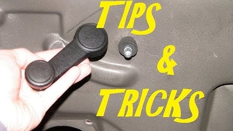 Removal and Replacement of Window Winder Handle