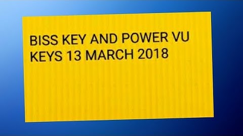 biss power VU KEYS update
