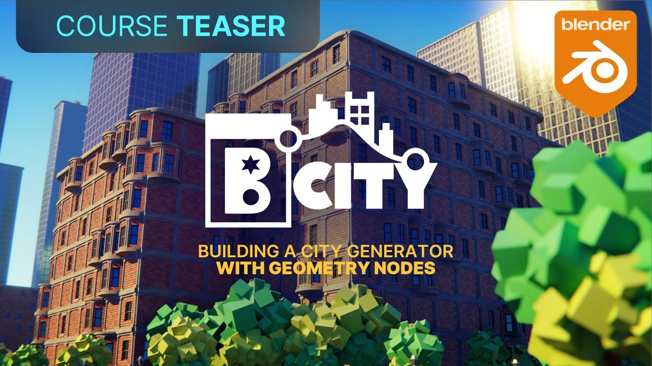 In-depth Geometry Node Course Coming Soon | BCITY | Blender Course Teaser