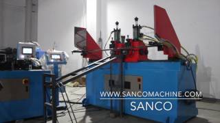 SANCO  double head bending machine and punching machine with auto loading and download function