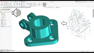 SolidWorks Tutorial 2021! Exercise 103! step by step! Learn from Home! :D