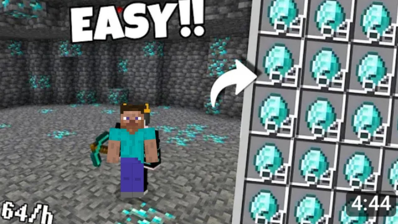 BEST AND EASY WAY TO FIND DIAMONDS 💎 MINECRAFT PE 🤯 (HINDI) How to find ...
